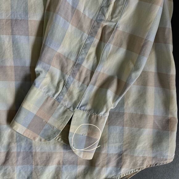 Ermenegildo Zegna Plaid Multi Long Sleeve Button Down Cotton Shirt L Italy - Picture 8 of 8